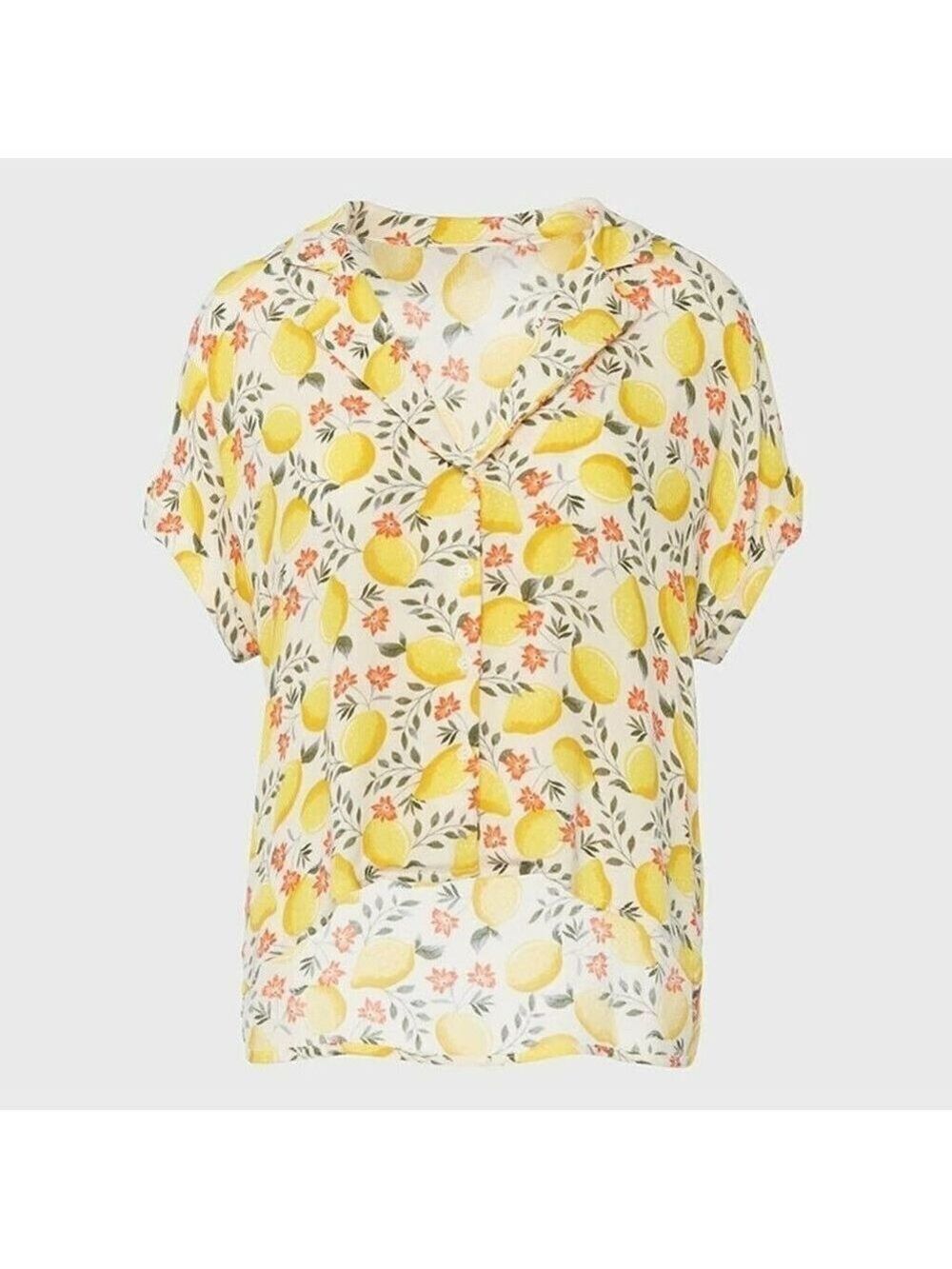 Lush Women's Lemon Print Top Size Small